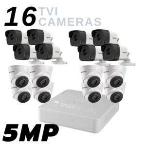 16 camera 5MP Extreme HD TVI Security System Outdoor and Indoor with 4 TB HDD complete kit