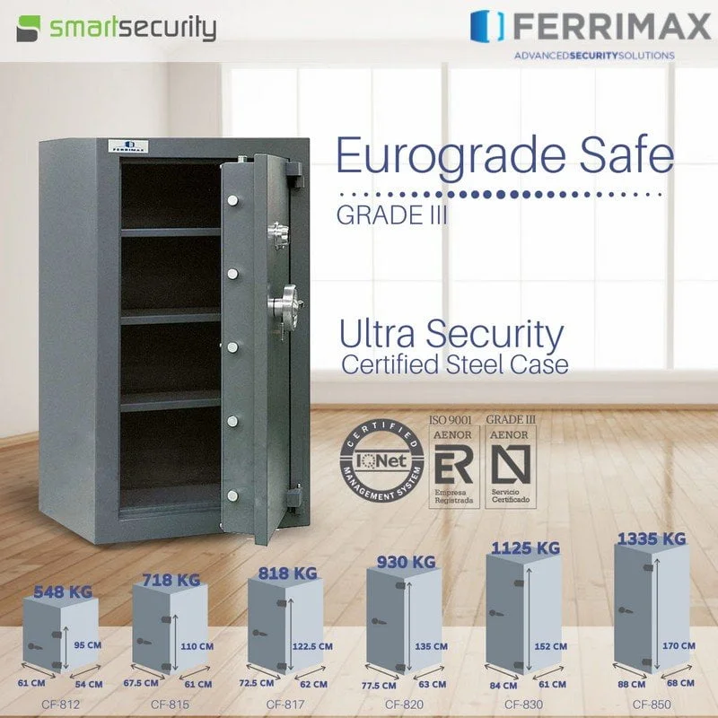 FERRIMAX CF-830 GRADE 3 BURGLARY SAFE Certified Safe Graded