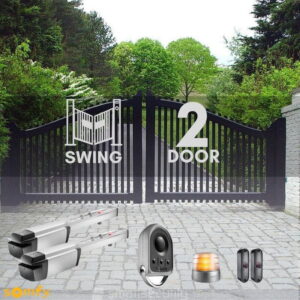 This is a picture of the Somfy 2 Swinging Gate Motorization Kit with Remote For Parking and Garage Door Kit-Swing-2 Door provided by Smart Security in Lebanon_1
