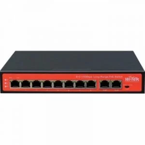 WI-PS510V 10-Port 48V 100Mbps VoIP PoE Switch with 8-Port PoE