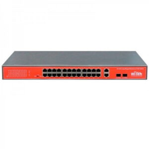 WI-PS526G 24FE+2Combo Ports 48V VoIP PoE Switch, 24-Port PoE