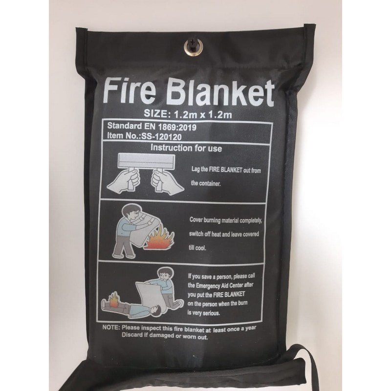 Best Price in Lebanon for Fire Blanket 1.2m x 1.2m Black Color