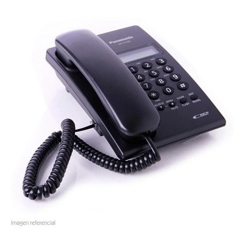 This is a picture of the Panasonic Corded Phone KX T7703X B with Caller ID Black provided by Smart Security in Lebanon_1