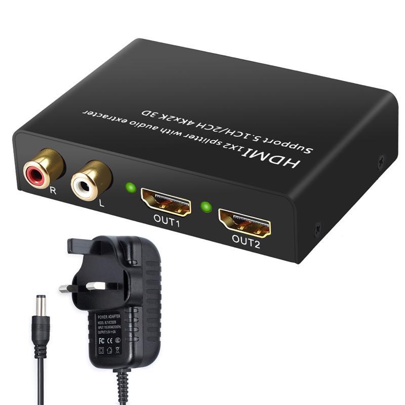 HDMI 1x2 Splitter with Audio Extracter