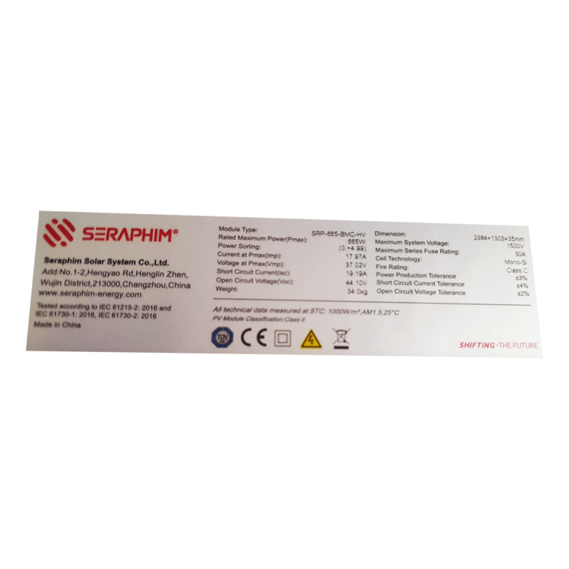 Seraphim Solar Panel 665W mono-crystalline - Image 2
